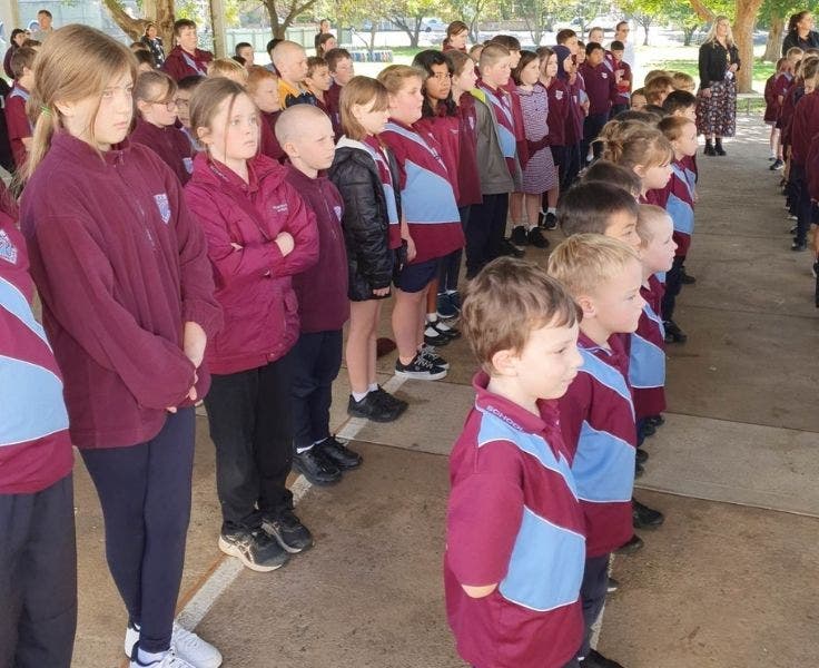 Students at assembly